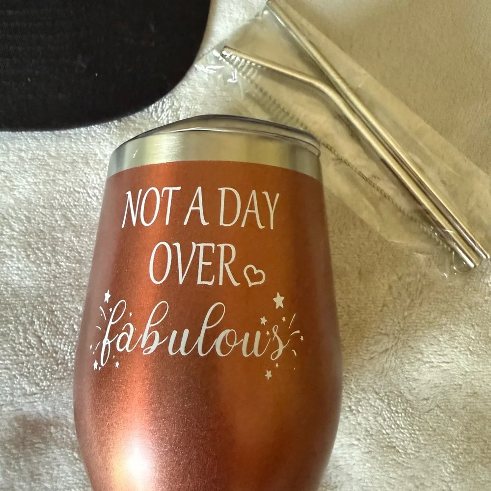 50 Years Celebration Black Cap & Rose Gold Tumbler Gift Set